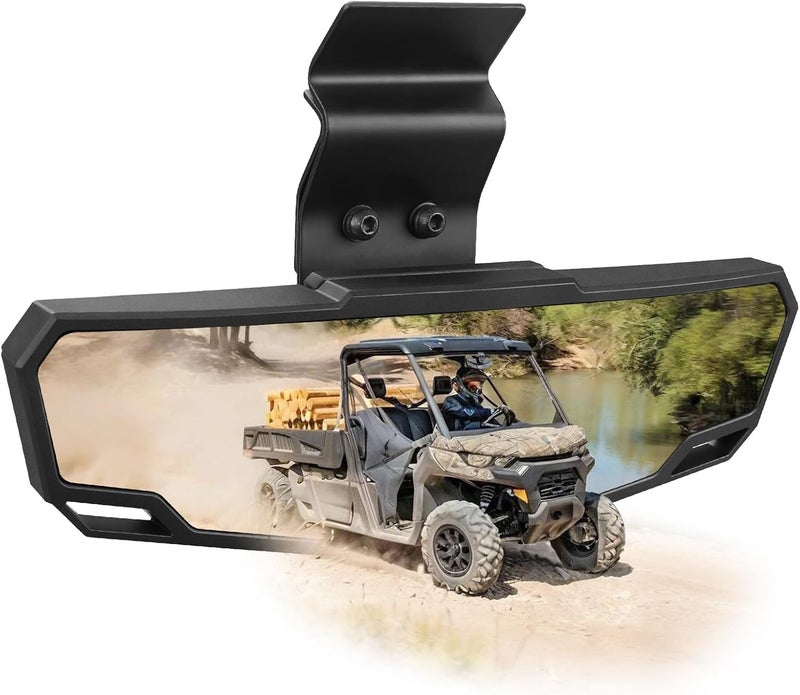 SHEJISI UTV Rear View Mirror Compatible with Can Am Defender HD10 HD9 HD8 HD7 HD5,Polaris Ranger 500 570 900 XP 1000 XP/Crew, No Drilling Modification, Easy Installation, Clear and Large Field of View - Image 1